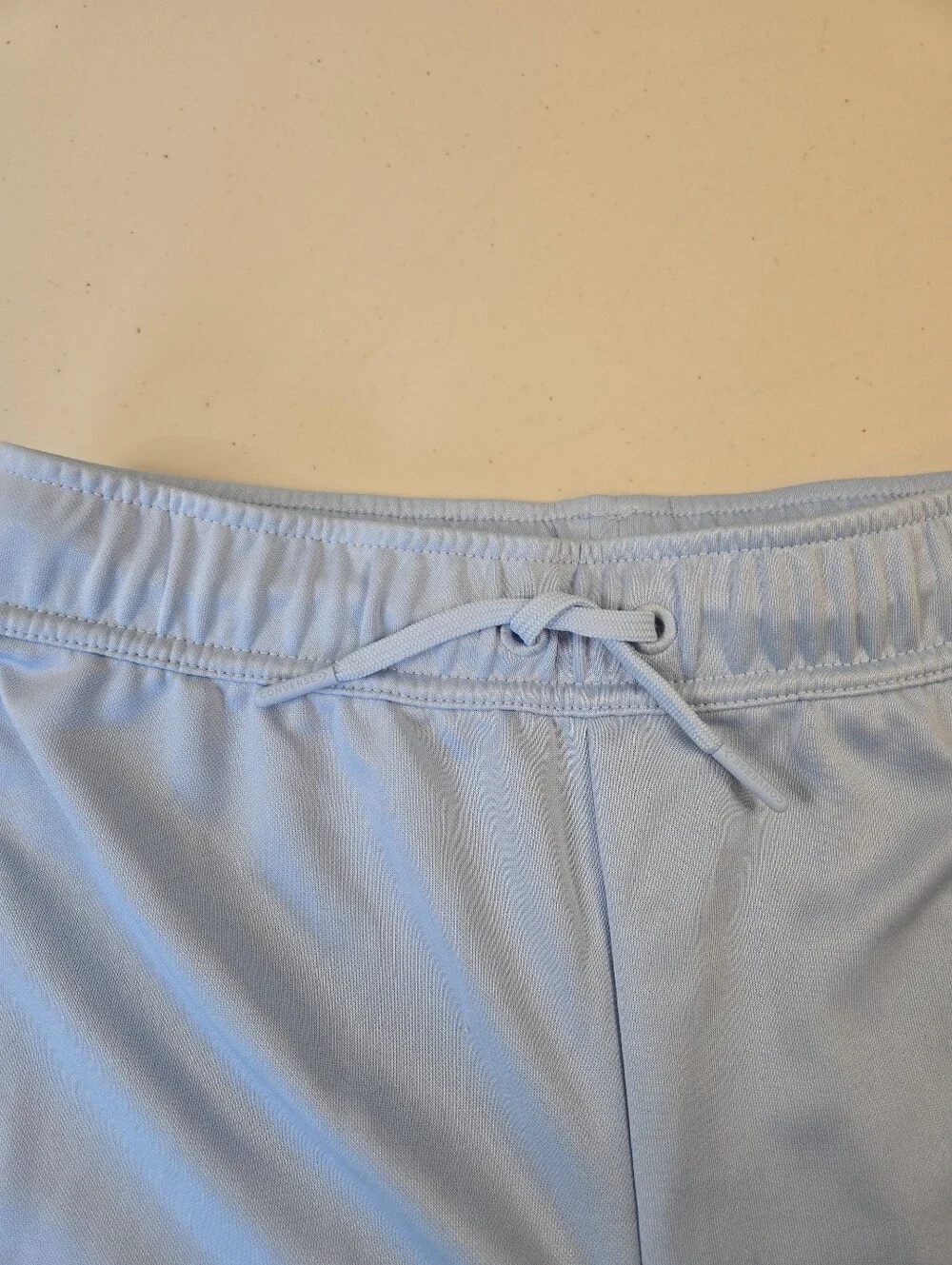 NWT Converse Girl's Light Blue Snap Leg Track Pants White Side Stripe Size Large